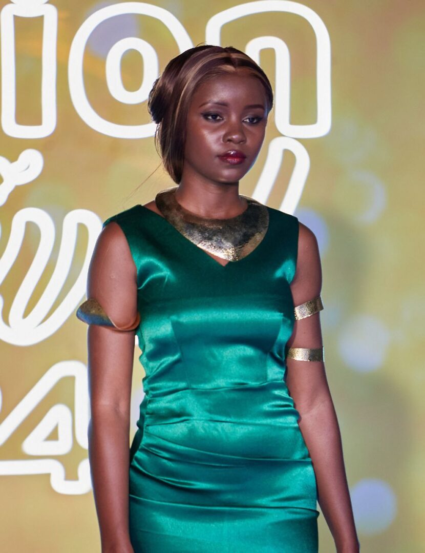 Emerald Grace Gold-Plated Statement Necklace